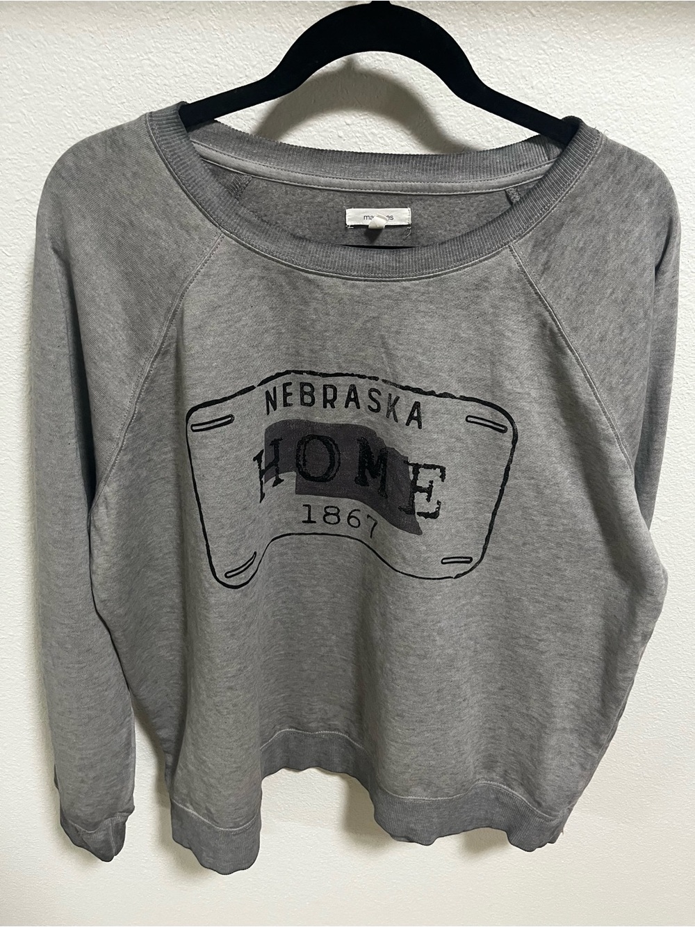 Maurices Nebraska ‘Home’ Gray Sweatshirt - Plus Size